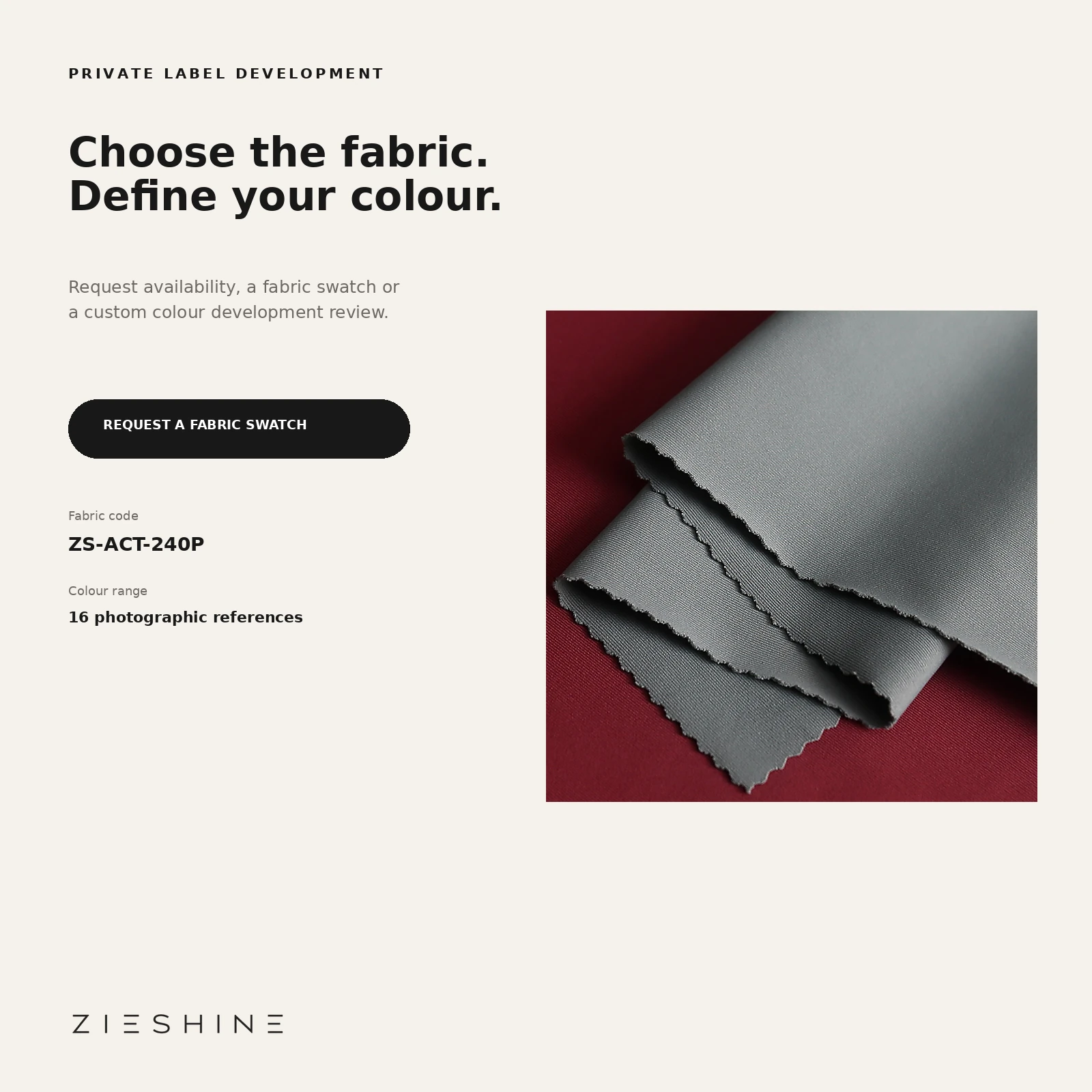 Request a fabric swatch