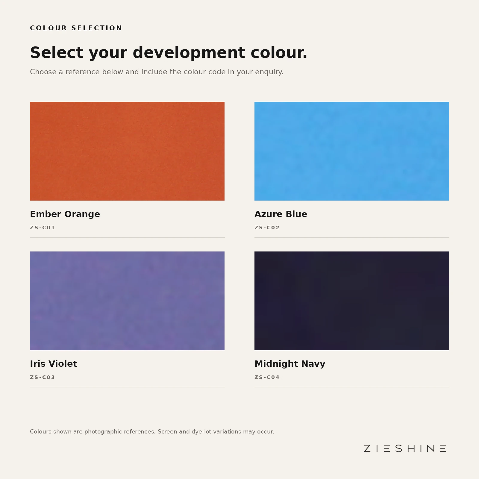 Colour selection