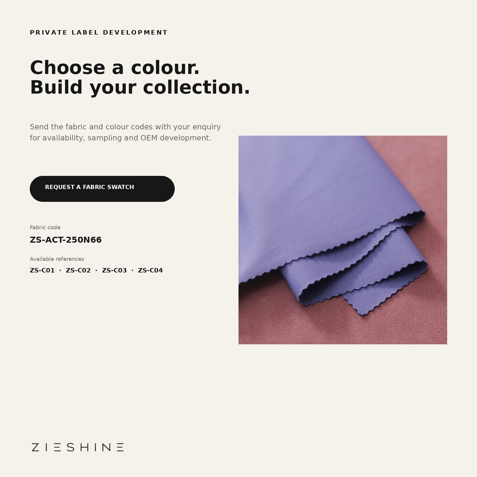 Request a colour swatch