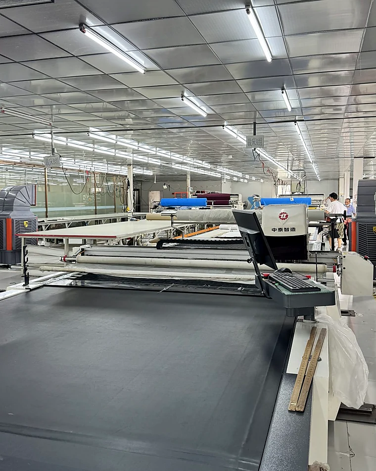 CNC automatic cutter on the ZIESHINE cutting floor in Dongguan