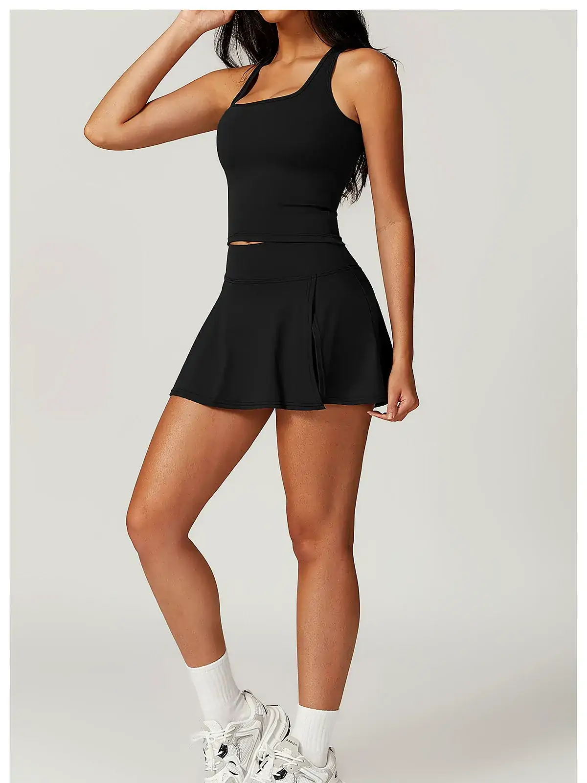 A-Line One-Piece tennis dress back seam construction