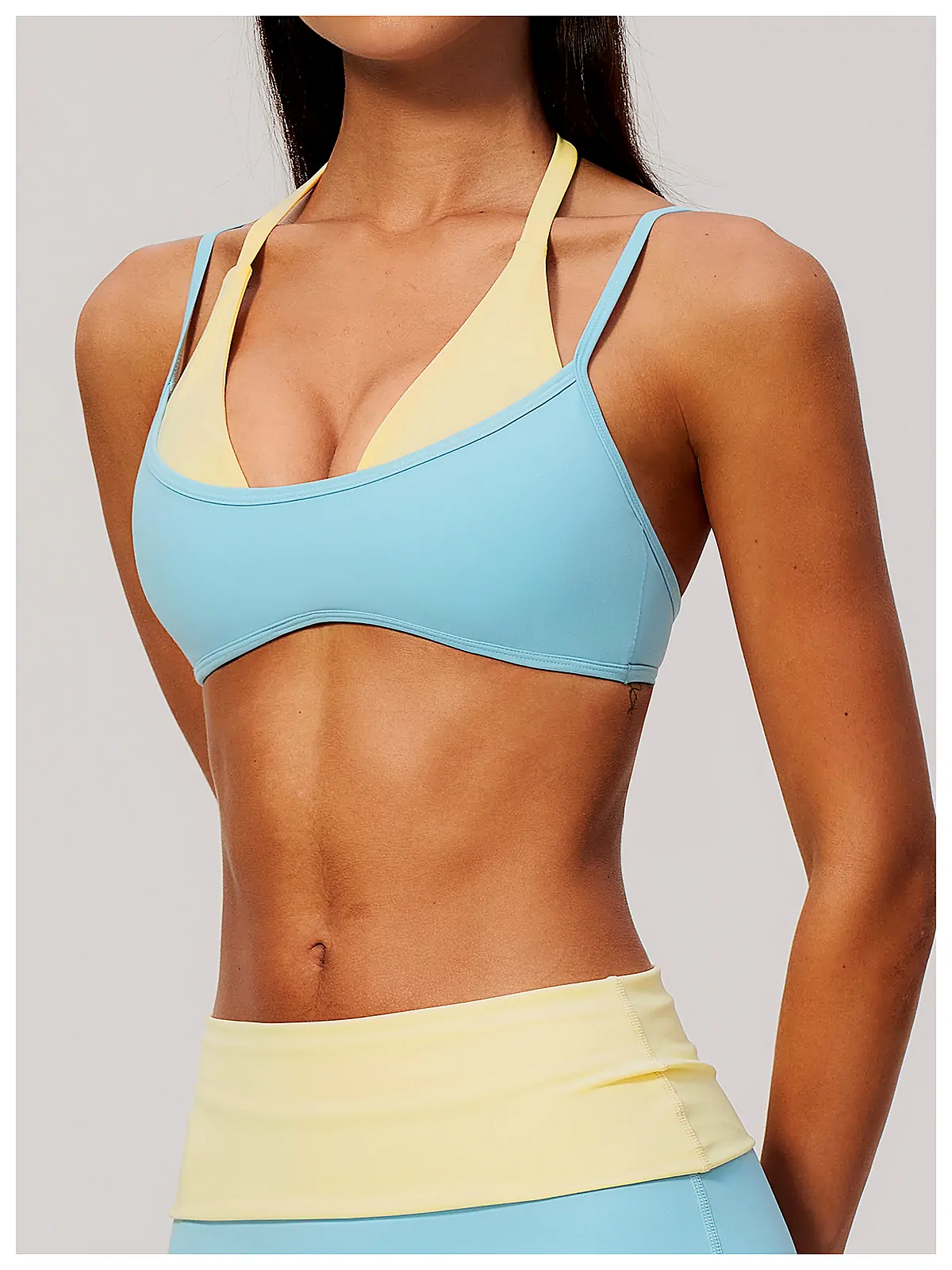 sports bra side panel detail