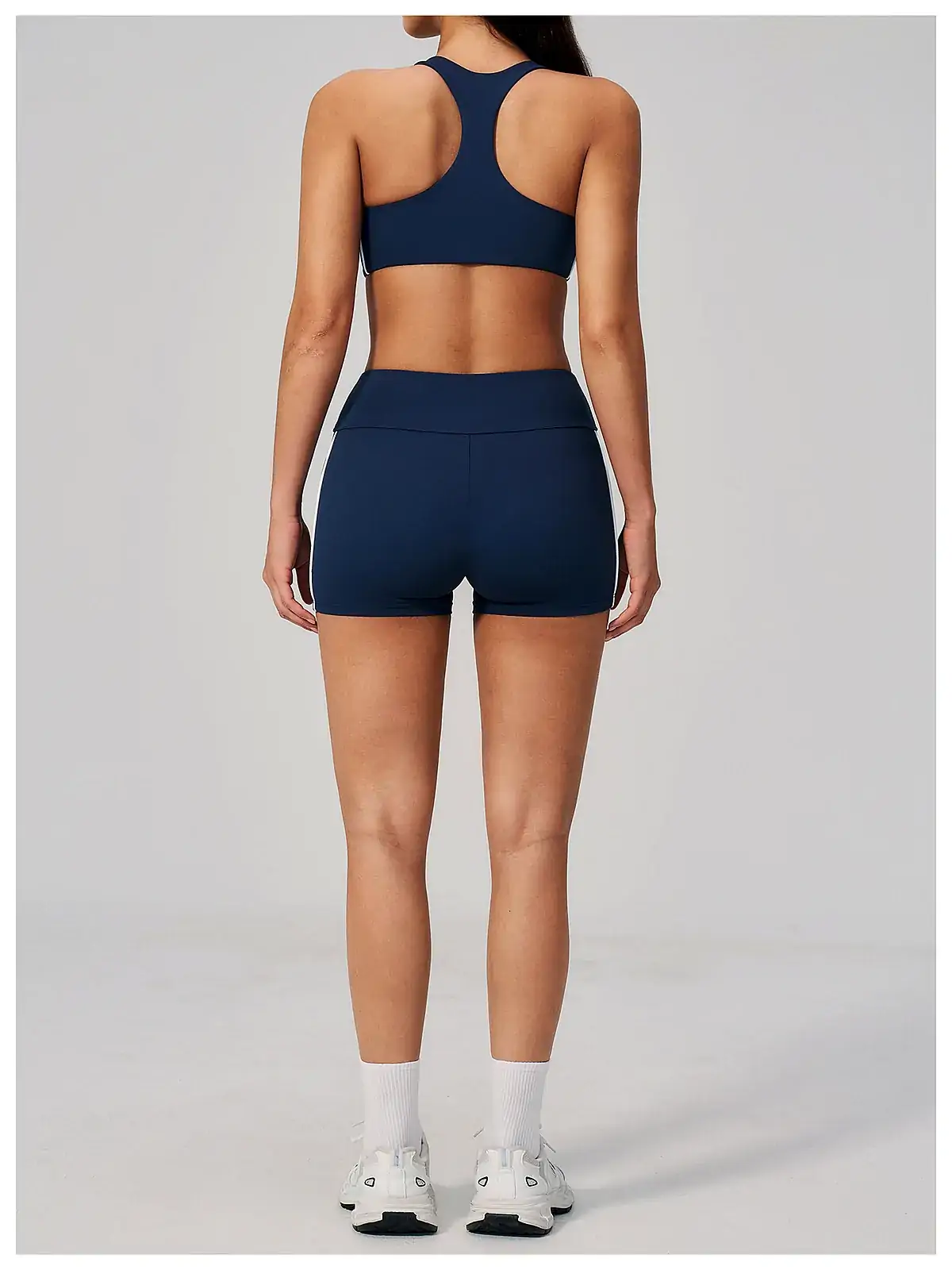 Brushed Slim-Fit running yoga set back seam construction