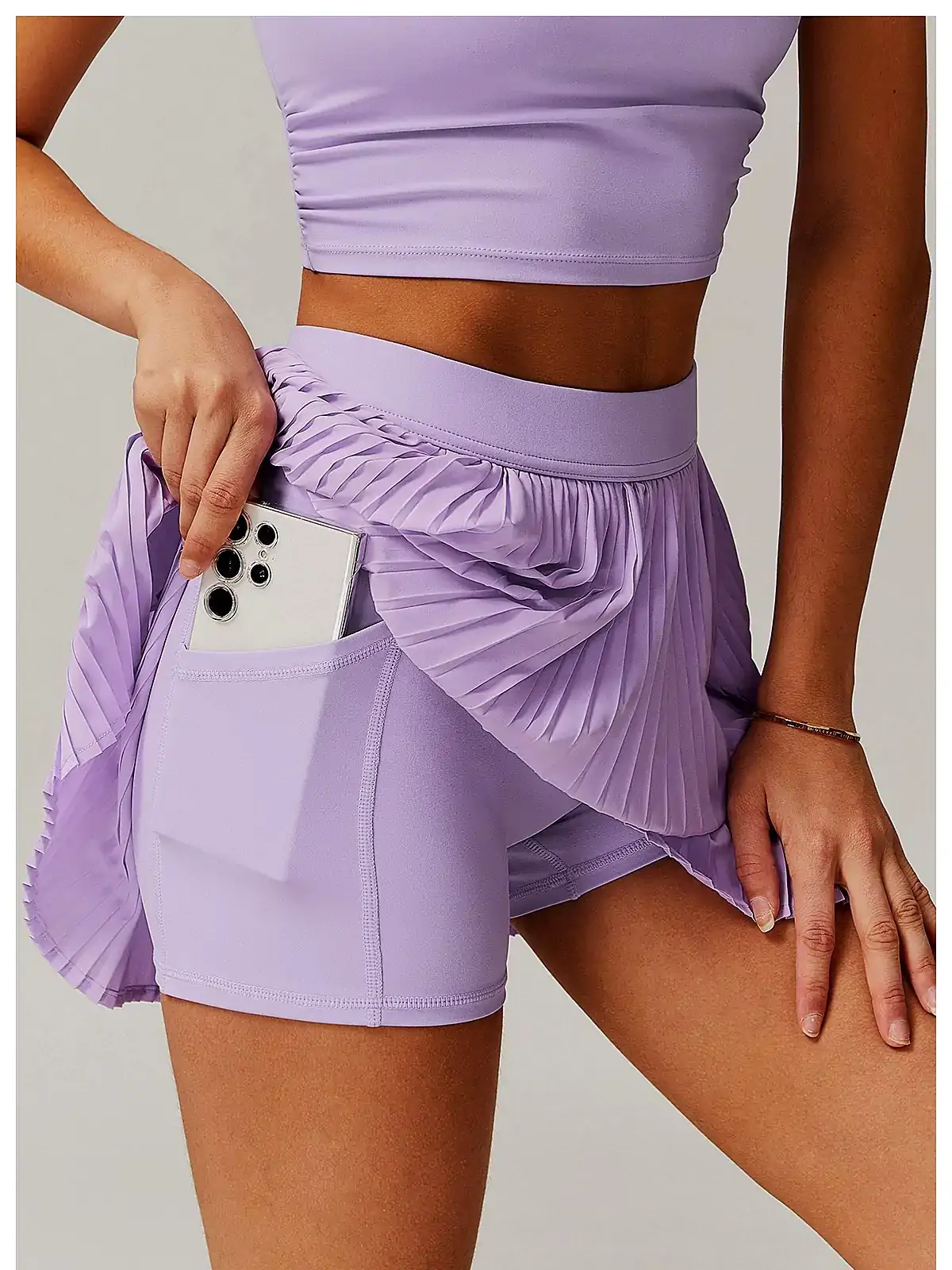 Cloud breathable tennis skirt back seam construction