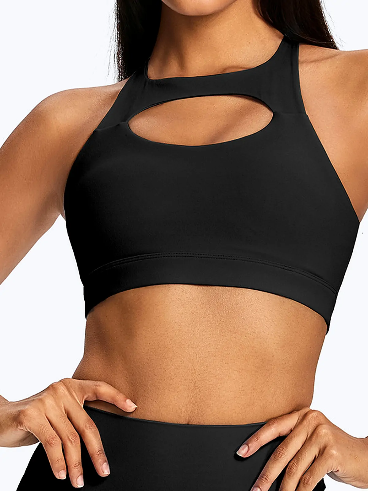 High-waist set back seam construction