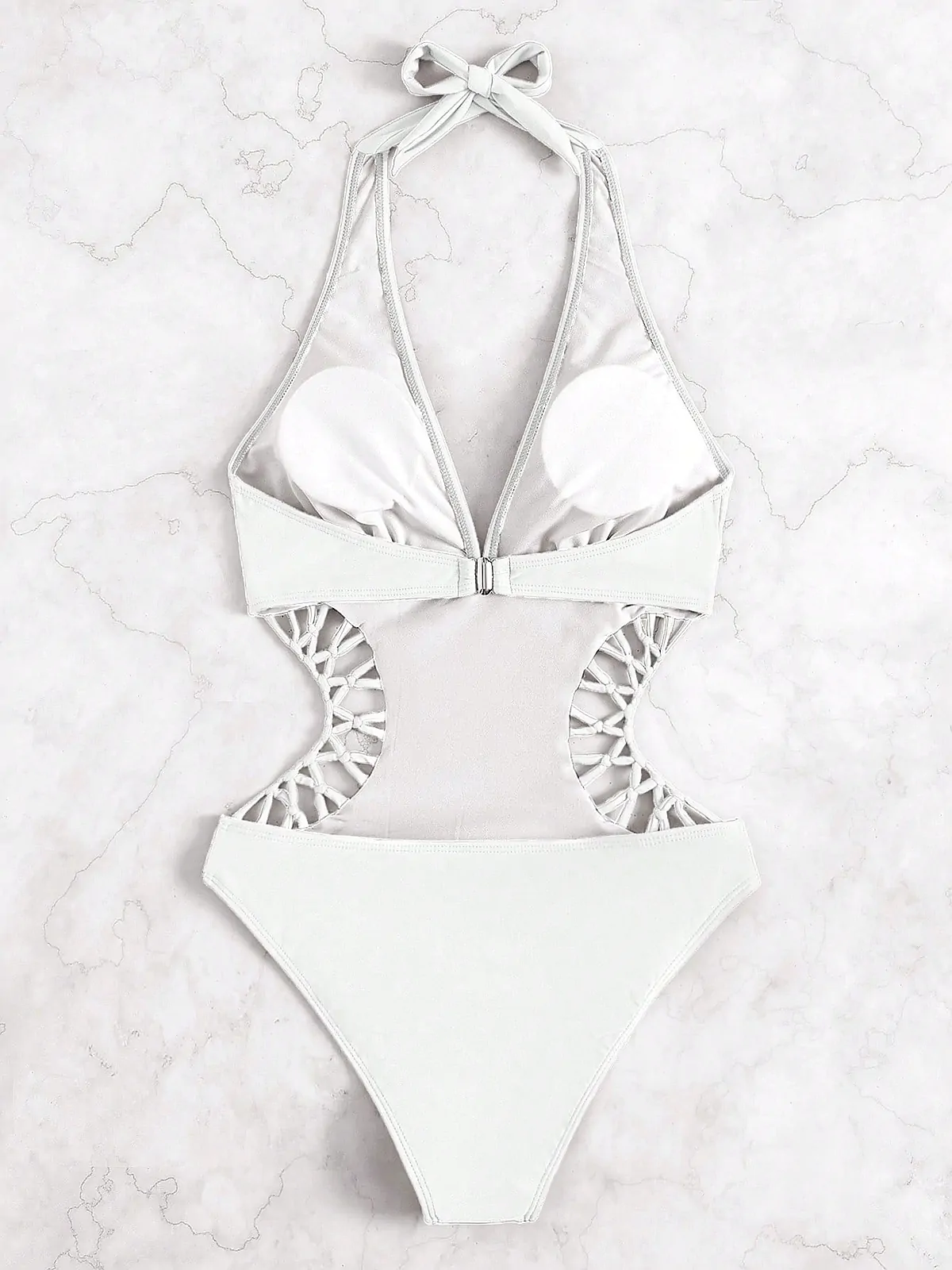 Halter tie Cut-Out waist One-Piece back seam construction