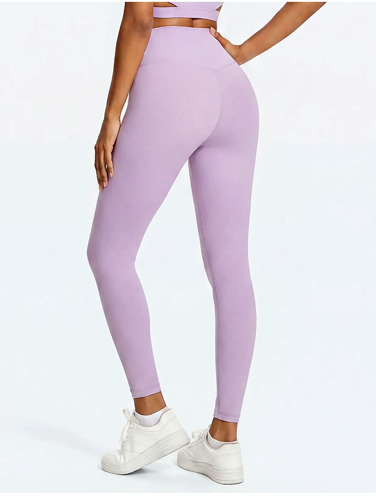 High-waist leggings back seam construction