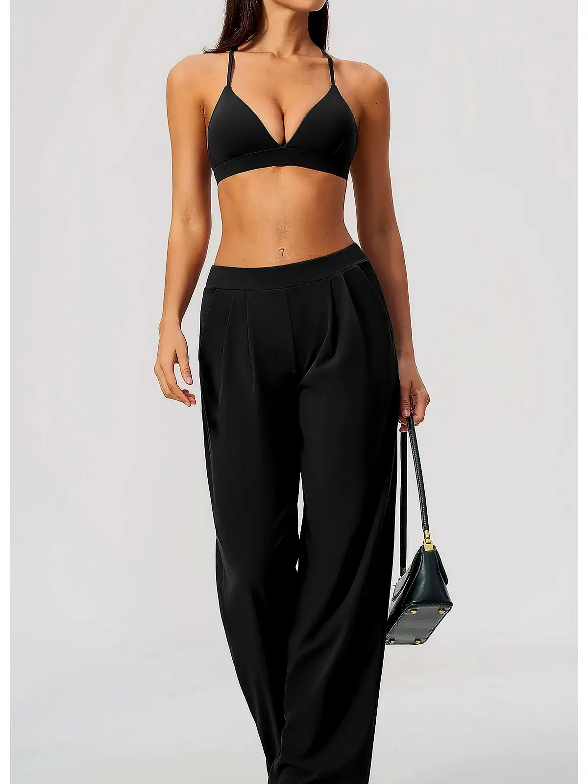 Flatlock seam detail on leggings