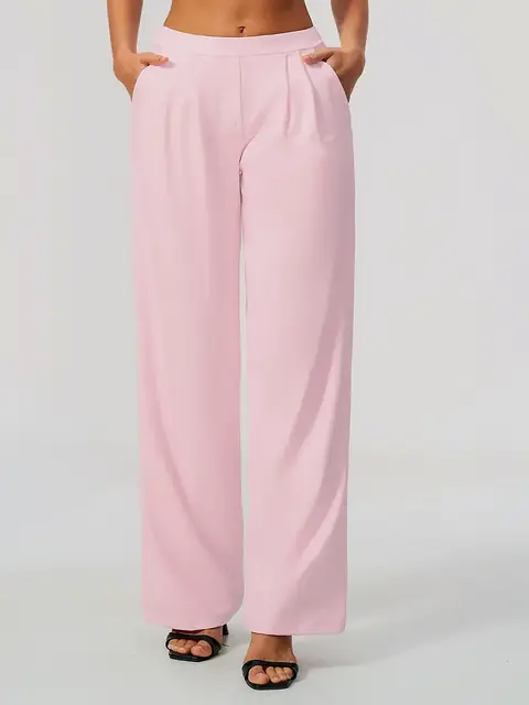 High-Waist relaxed yoga jogger in mousse pink front view