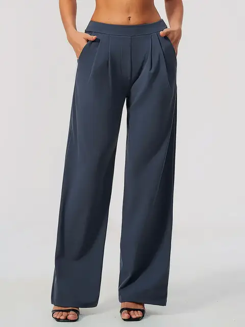 High-Waist relaxed yoga jogger in rhino grey front view