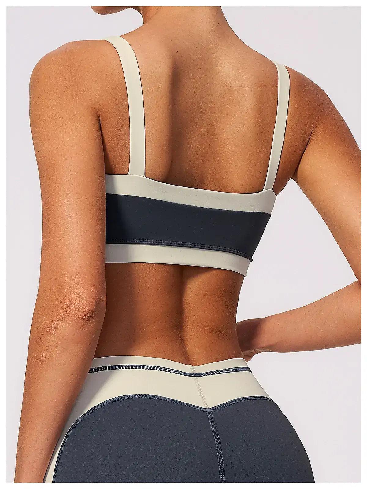 Second-skin Bound-Edge sports bra back seam construction