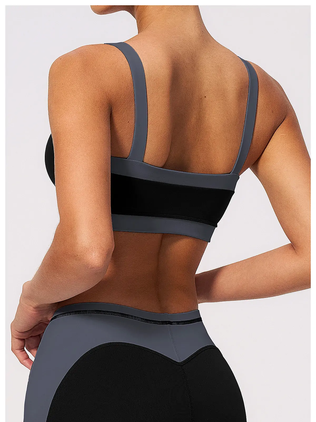 Waistband detail on Second-skin Bound-Edge sports bra