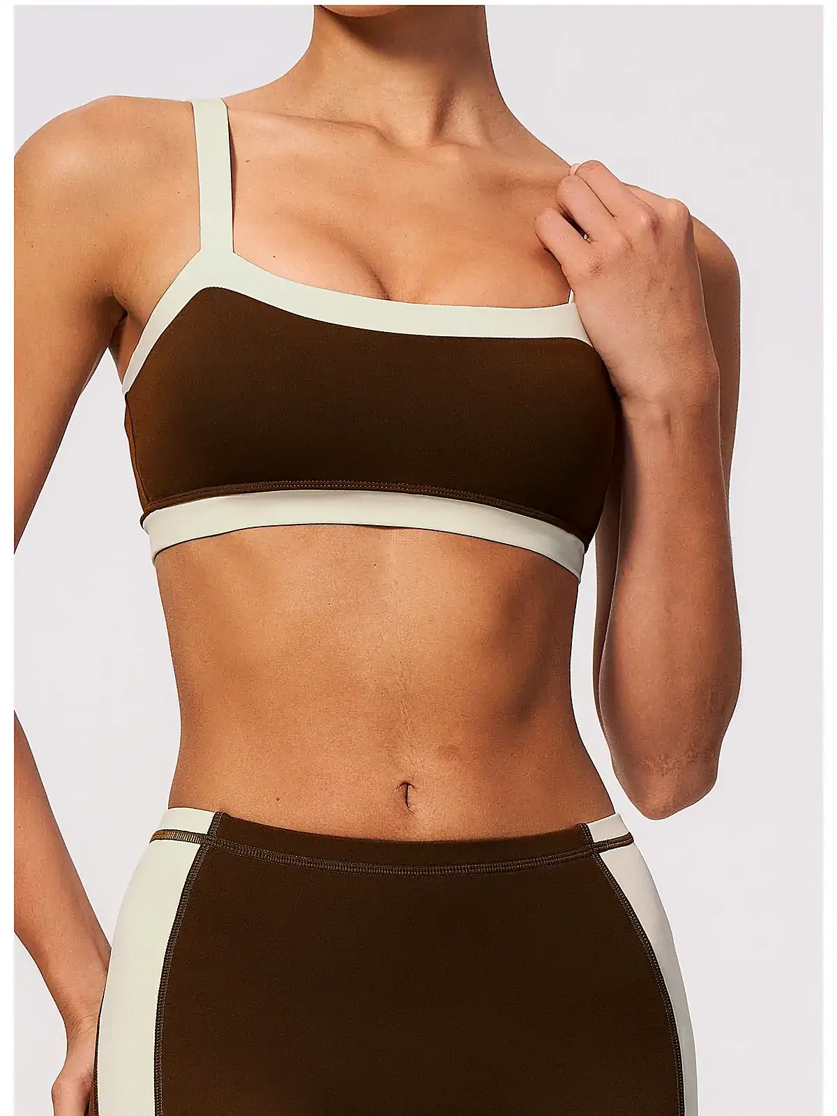 sports bra side panel detail
