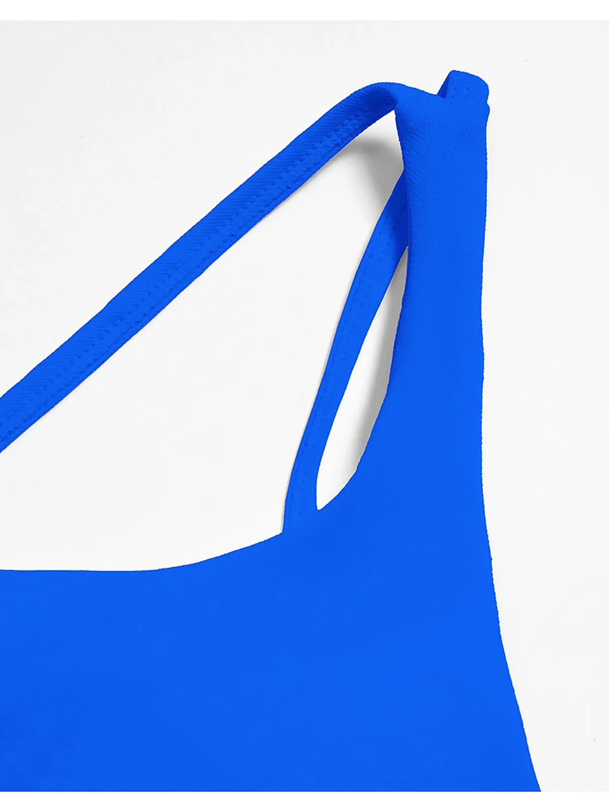 One-Shoulder Seamless Yoga Set — flatlock seam detail