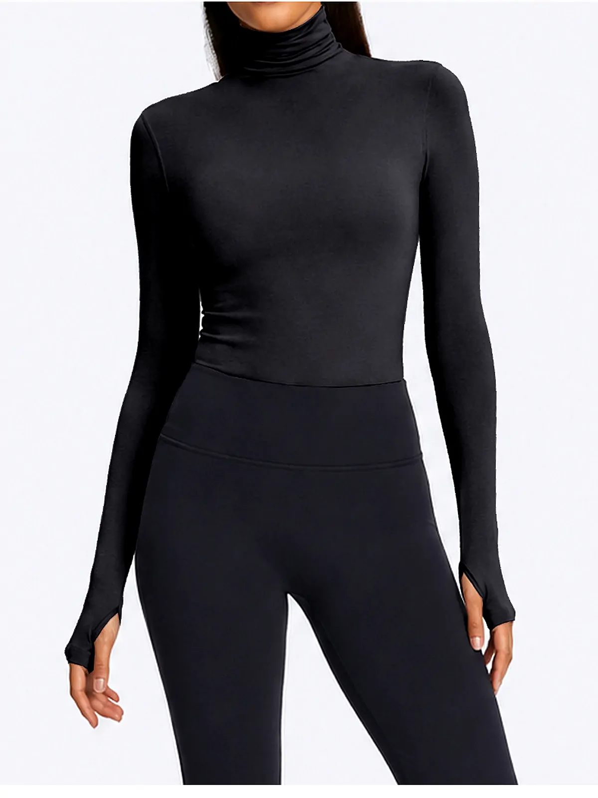 High-waist set back seam construction