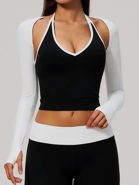Open-Back Long-Sleeve cover in mocha front view