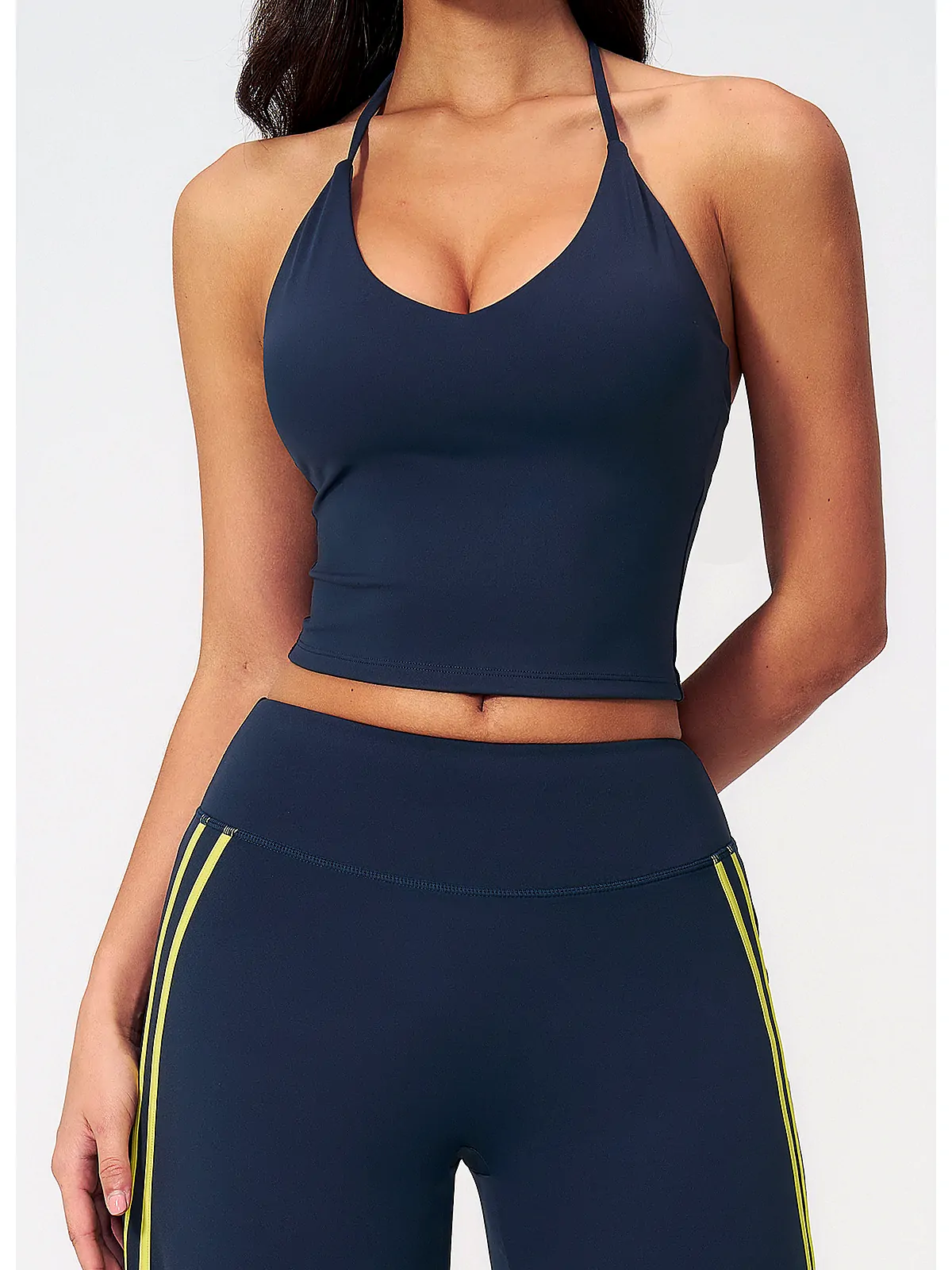 yoga tank side panel detail