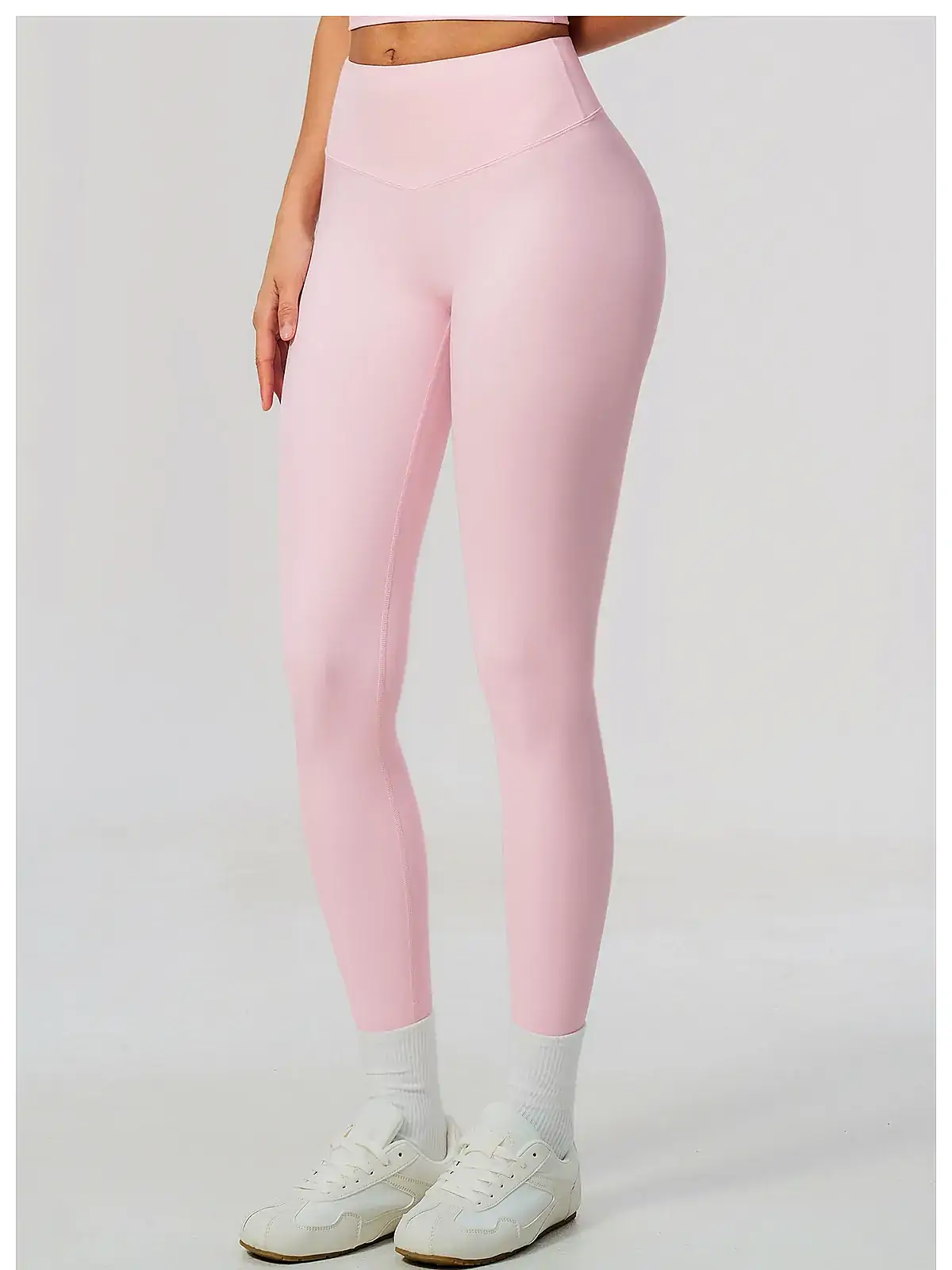 High-waist leggings back seam construction