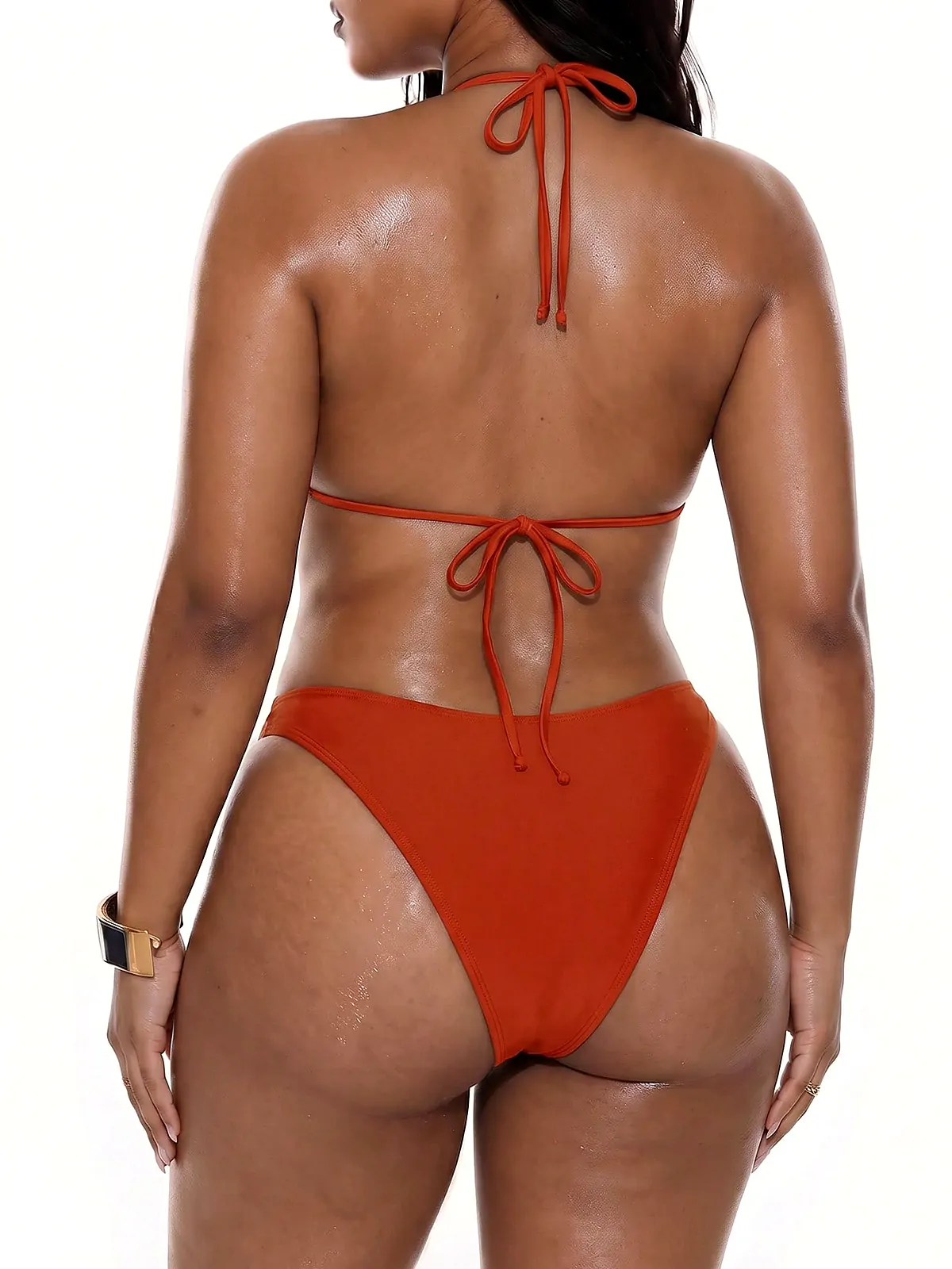Flatlock seam detail on bikini