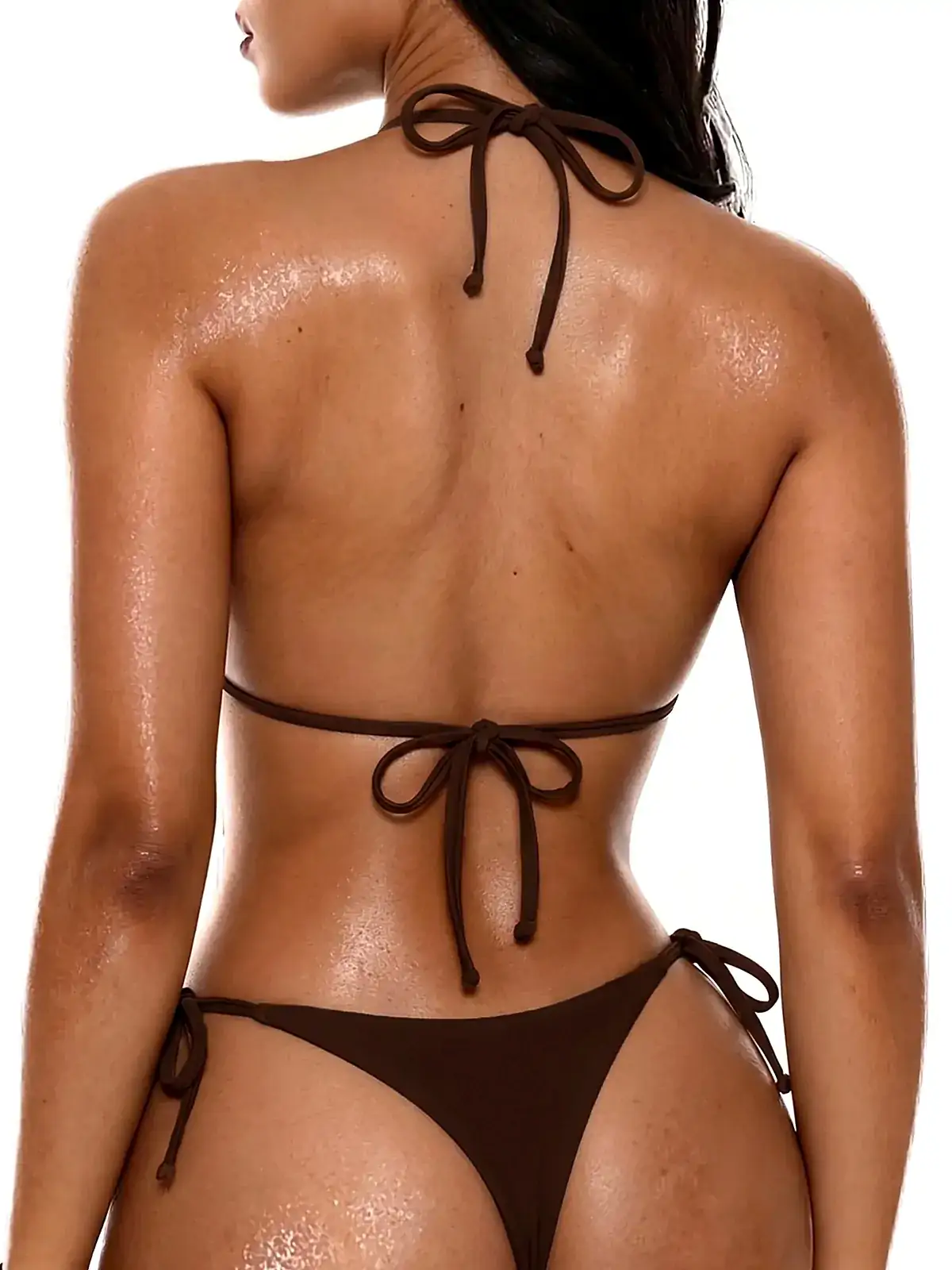 Flatlock seam detail on bikini