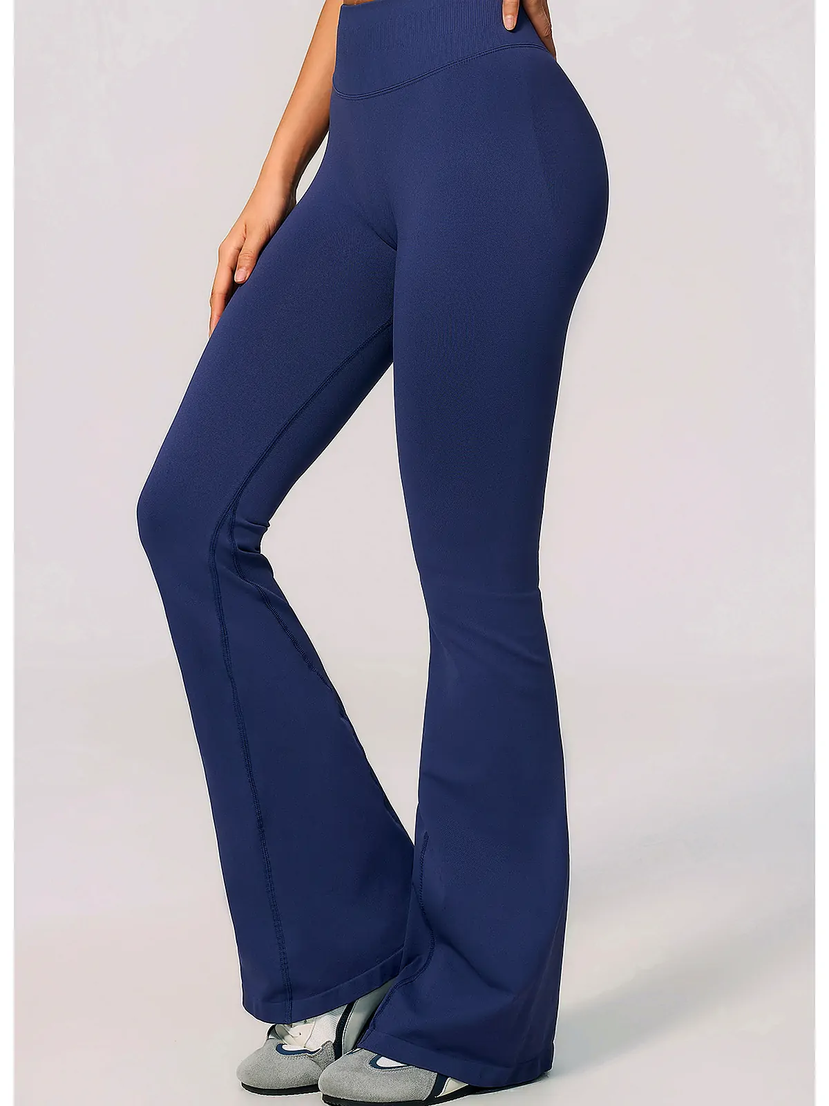Seamless Flare Yoga Leggings — fabric close-up