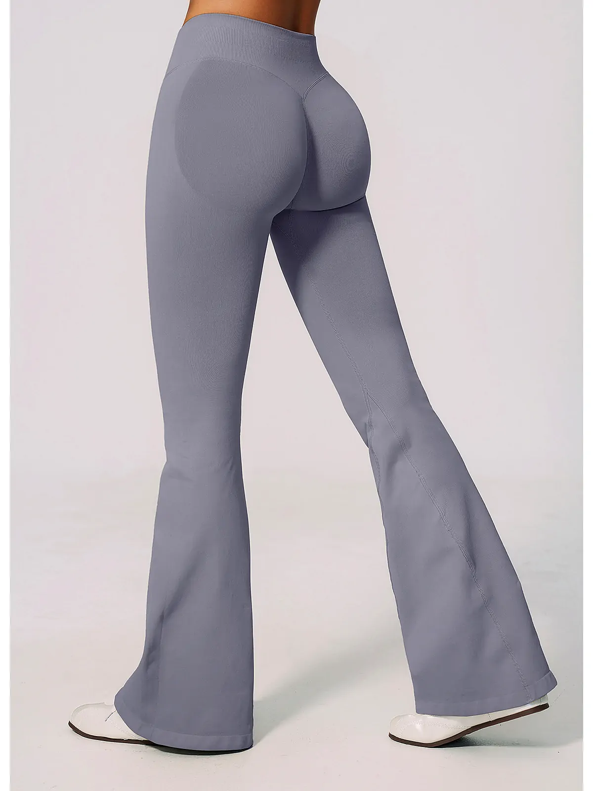 Seamless Flare Yoga Leggings — back seam construction