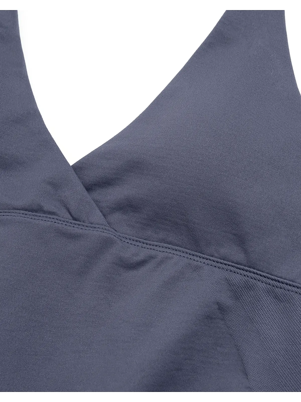 Seamless Halter Support Yoga Tank — back seam construction