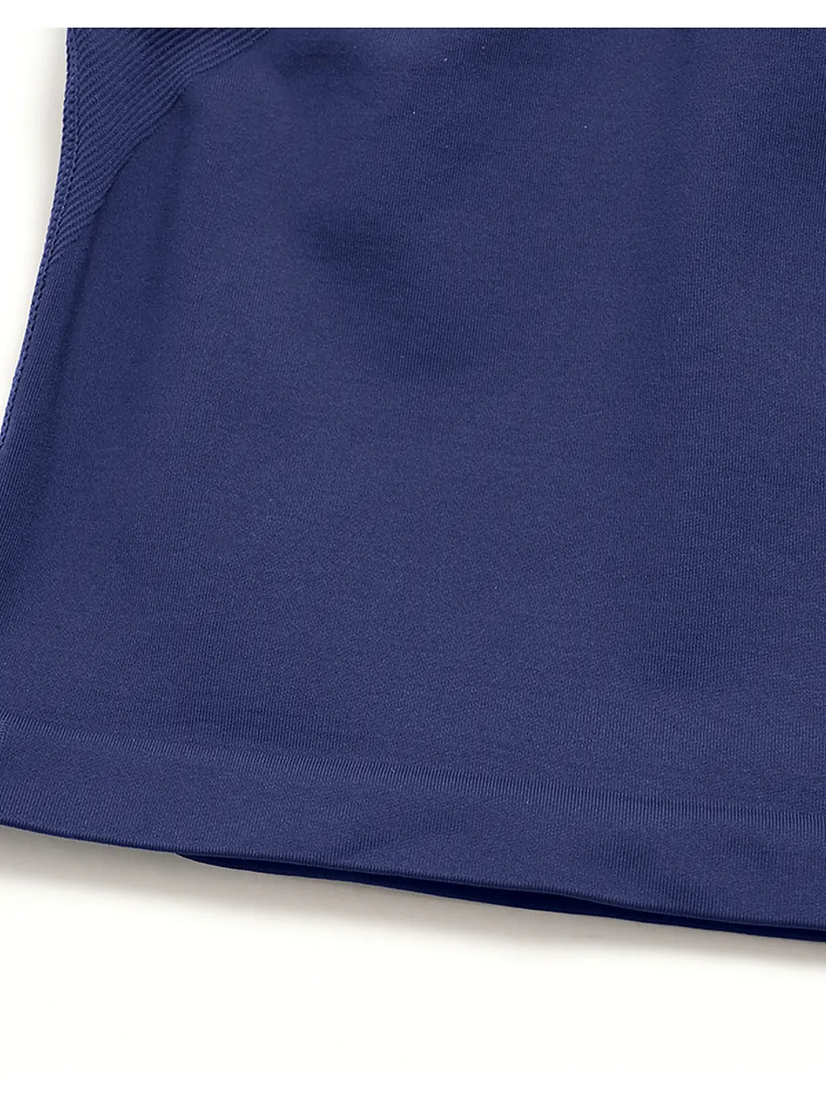 Seamless Halter V-Neck Yoga Bra — back seam construction