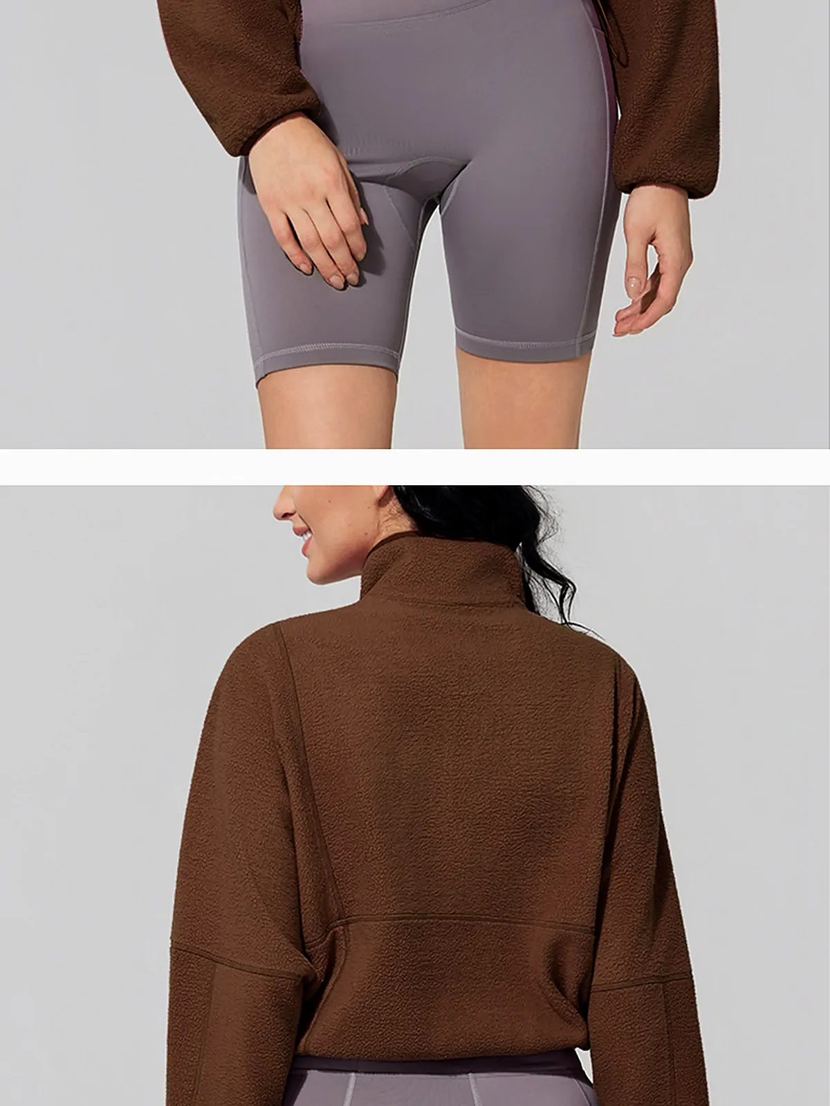 Flatlock seam detail on jacket