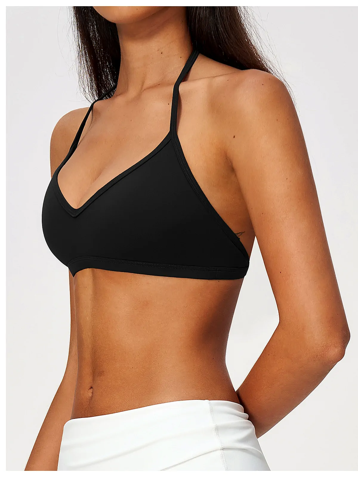 sports bra side panel detail