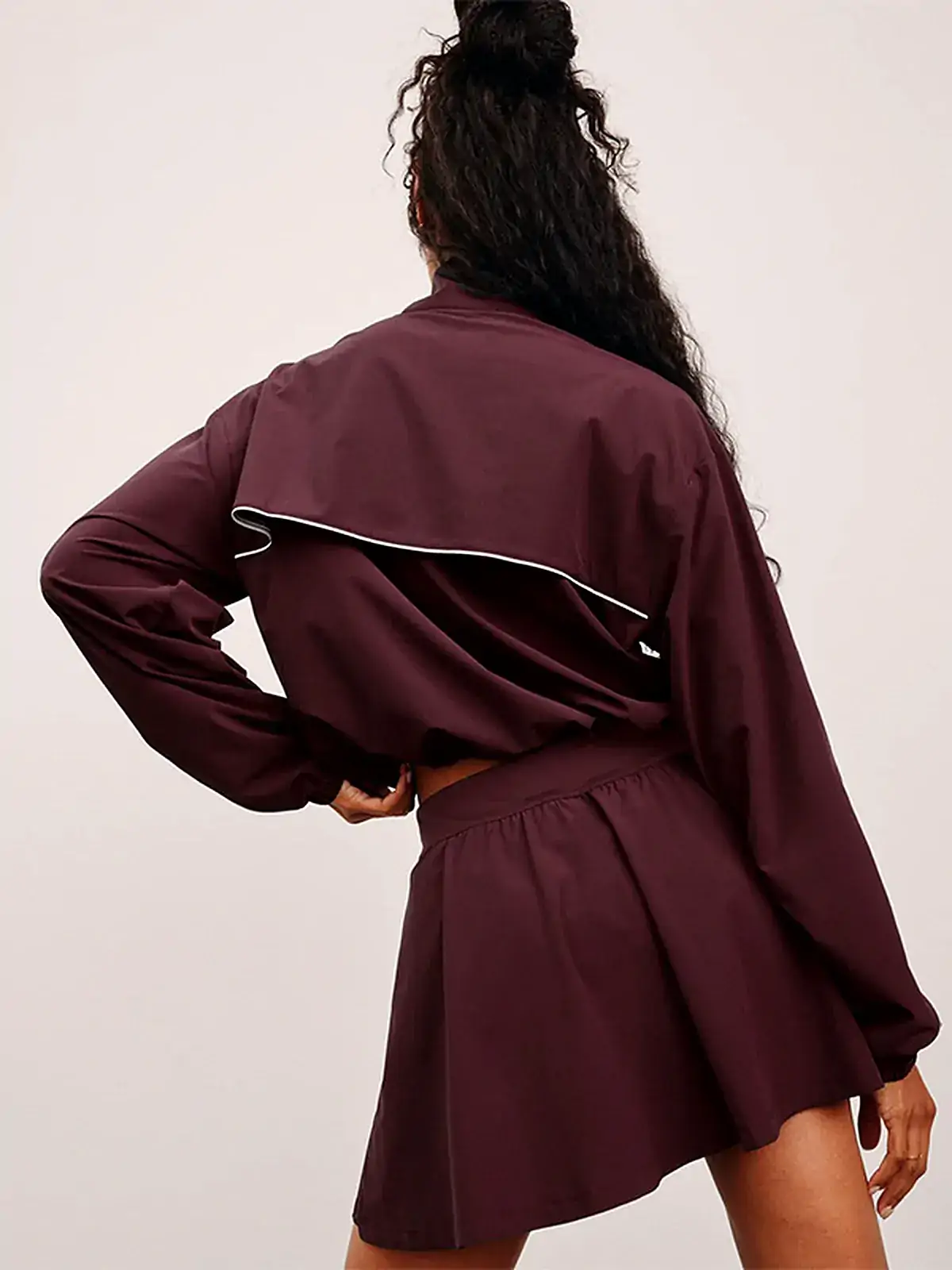 Flatlock seam detail on jacket
