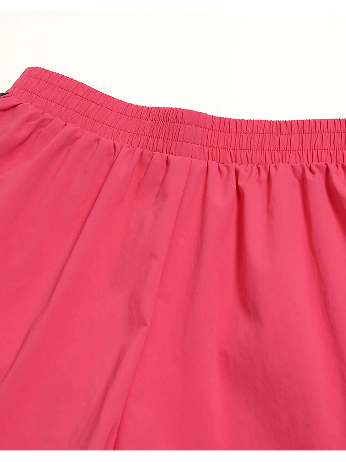 Contrast-Stripe Stand-Collar Jacket Shorts Set — side panel detail