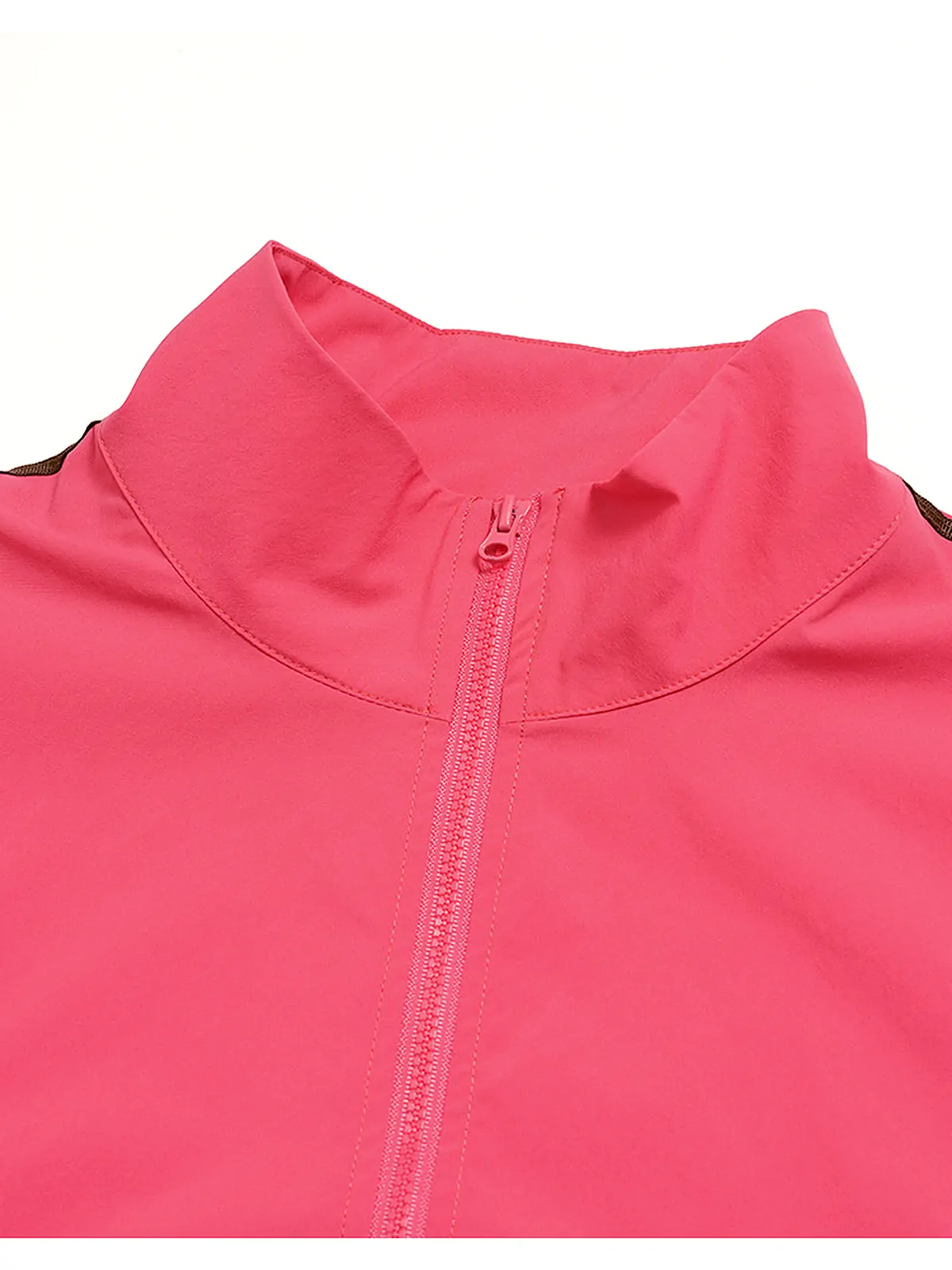Contrast-Stripe Stand-Collar Wide-Leg Set — side panel detail