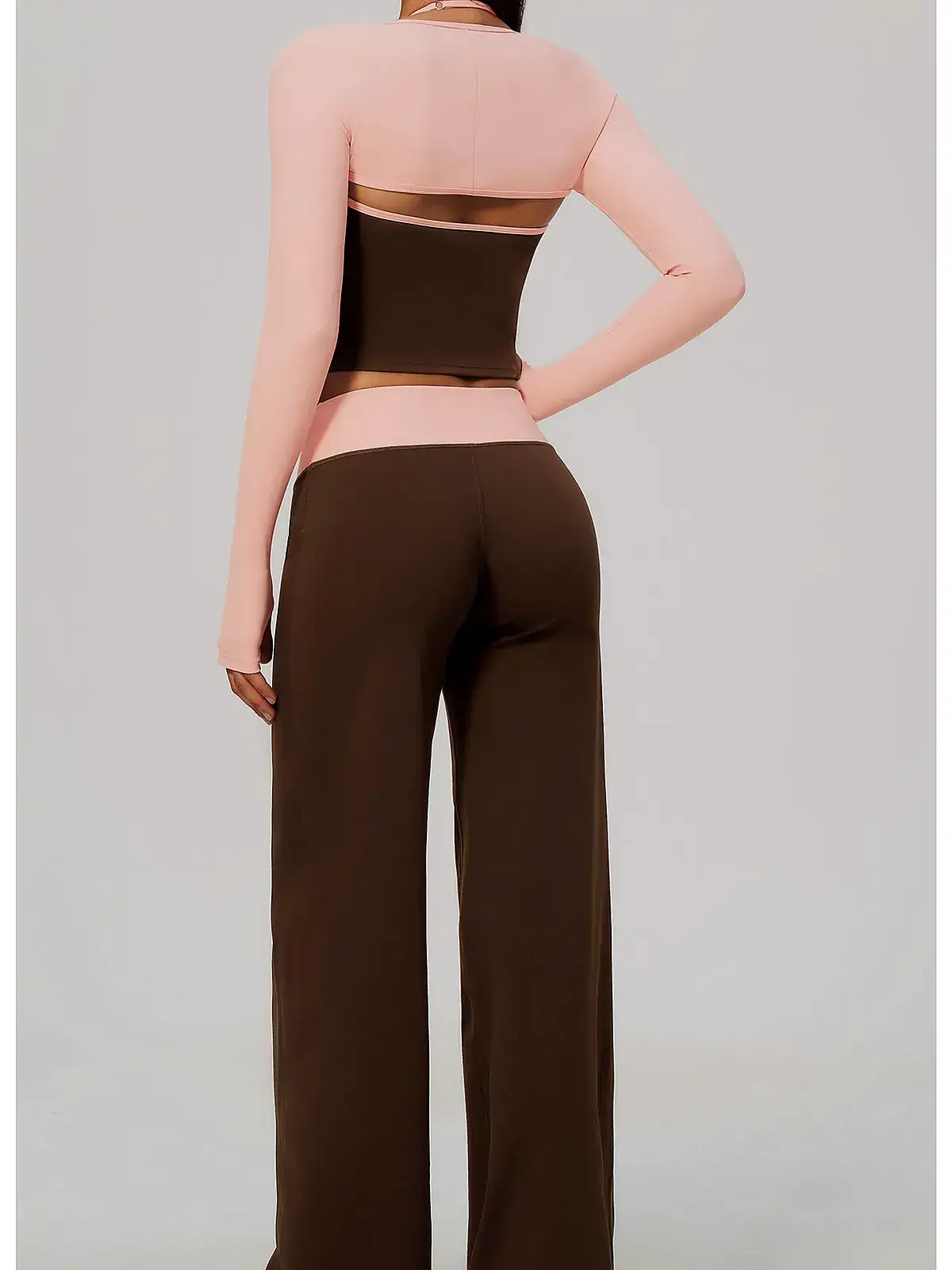 V-Neck halter Three-Piece back seam construction