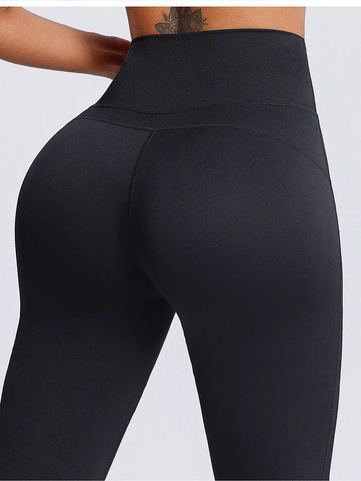 Wide-Flare dance yoga leggings back seam construction